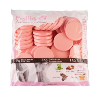 POLLIÉ Cera en discos rosa 1 kg