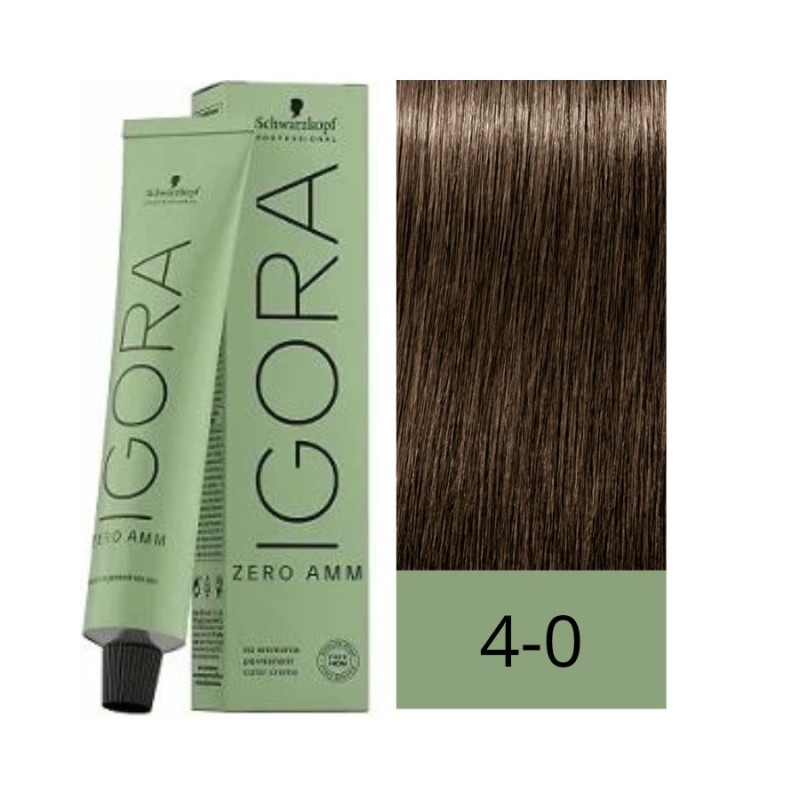 Schwarzkopf Zero Amm Tinte Sin Amoniaco 4-0 Castaño Medio Natural 60 ml