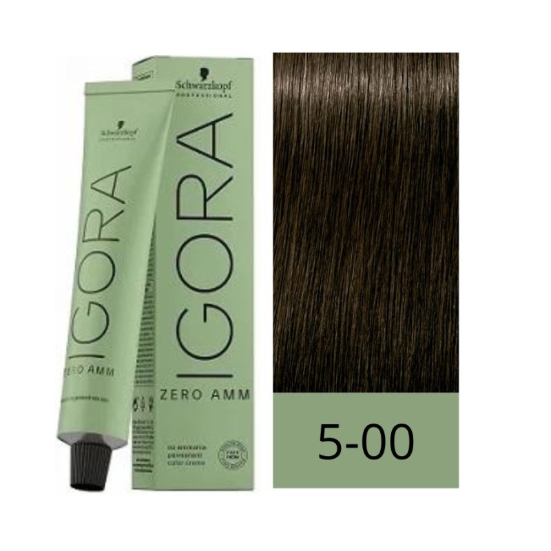 Schwarzkopf Zero Amm Tinte Sin Amoniaco 5-00 Castaño Claro Natural Intenso 60 ml