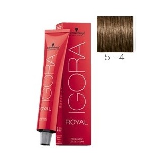 SCHWARZKOPF TINTE IGORA ROYAL 5-4 CASTAÑO CLARO BEIGE + OXIGENADA