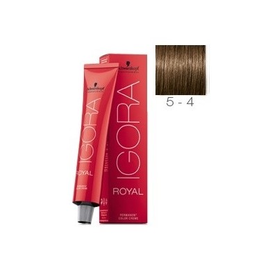 SCHWARZKOPF TINTE IGORA ROYAL 5-4 CASTAÑO CLARO BEIGE + OXIGENADA