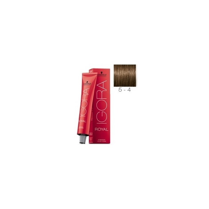 SCHWARZKOPF TINTE IGORA ROYAL 5-4 CASTAÑO CLARO BEIGE + OXIGENADA