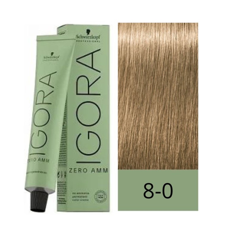 Schwarzkopf Zero Amm Tinte Sin Amoniaco 8-0 Rubio Claro Natural 60 ml