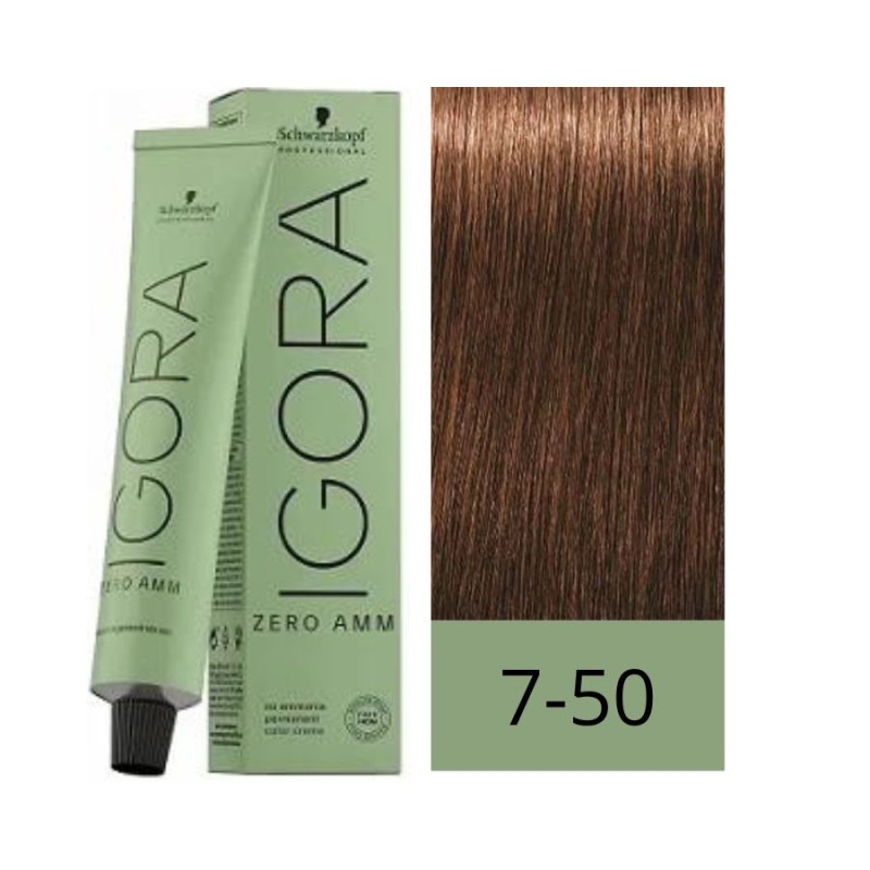 Schwarzkopf Zero Amm Tinte Sin Amoniaco 7-50 Rubio Medio Dorado Natural 60 ml