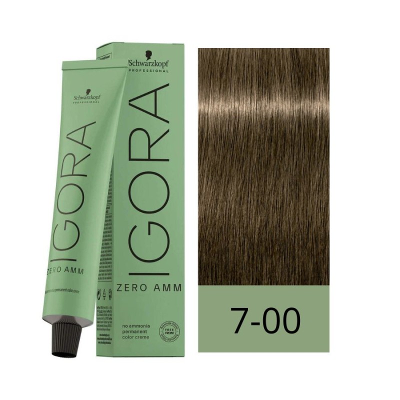 Schwarzkopf Zero Amm Tinte Sin Amoniaco 7-00 Rubio Medio Natural Intenso 60 ml