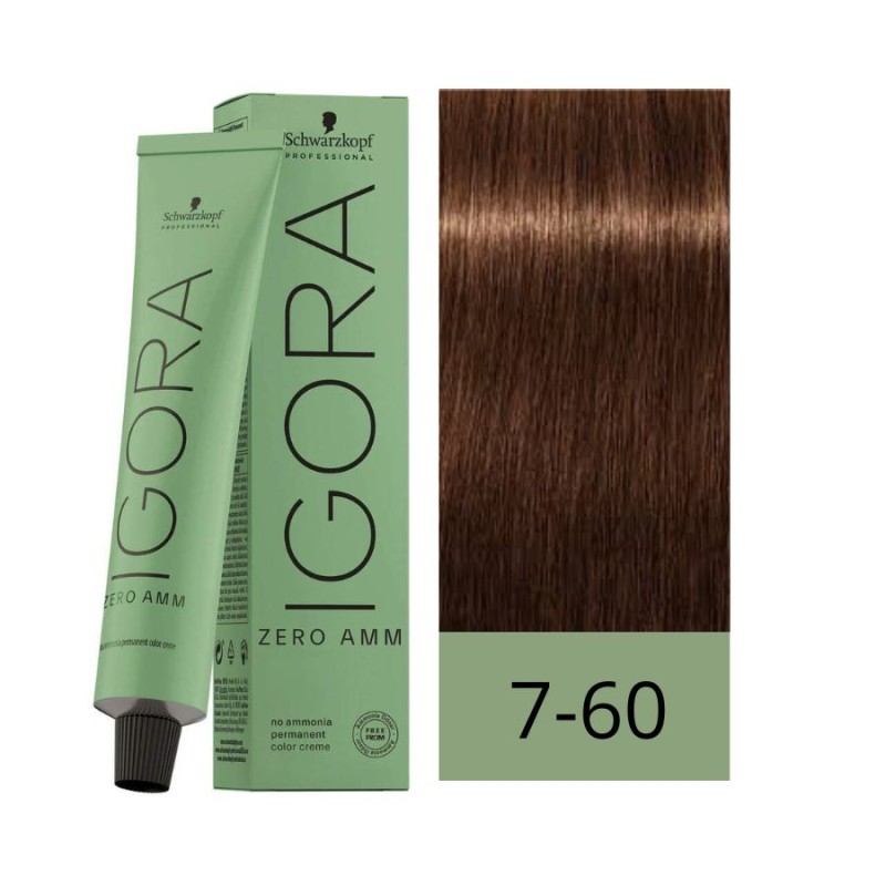 Schwarzkopf Zero Amm Tinte Sin Amoniaco 7-60 Rubio Medio Chocolate Natural 60 ml