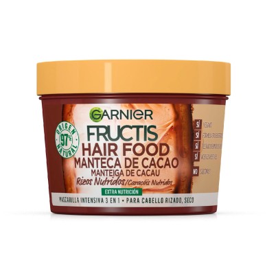 FRUCTIS HAIR FOOD manteca de cacao mascarilla rizos nutridos 390 ml