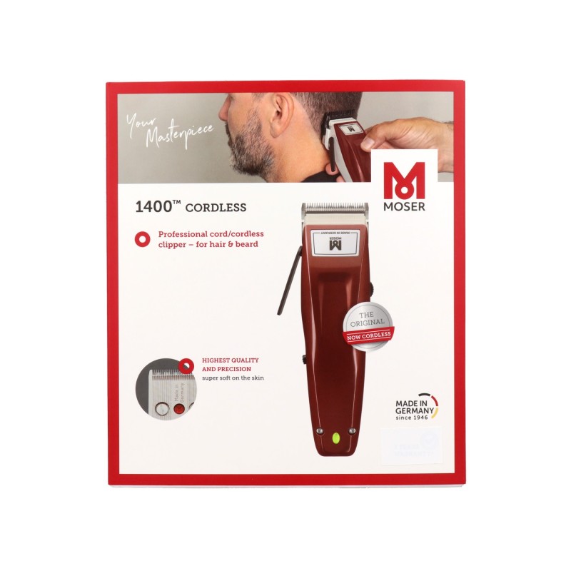 Moser 1400 Cordless Máquina Roja