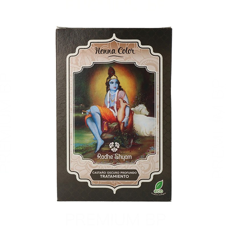 Radhe Shyam Henna En Polvo Castaño Oscuro Profundo 100 Gr