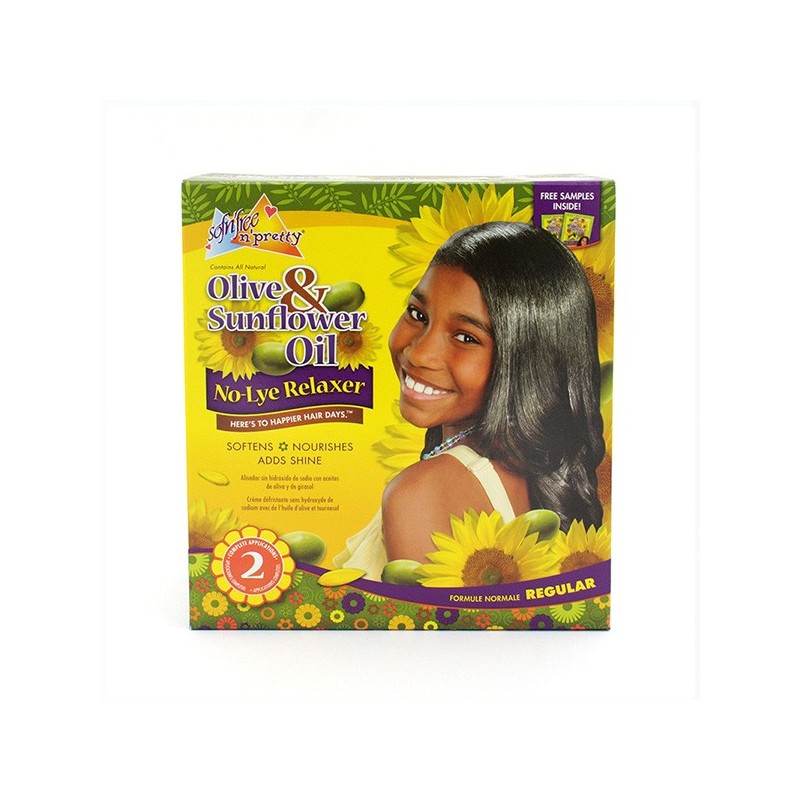 Sofn Free Pretty Olive & Sunflower Oil Relaxer Kit 2 aplicaciones
