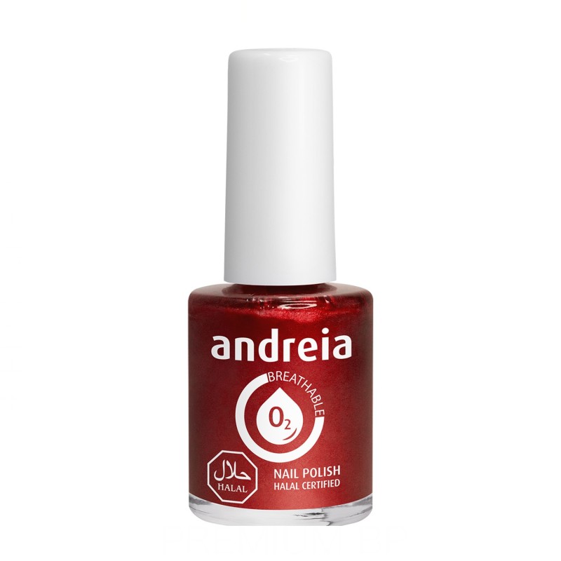 Andreia Breathable Nail Polish Color B12 Rojo Metalizado 10,5 ml