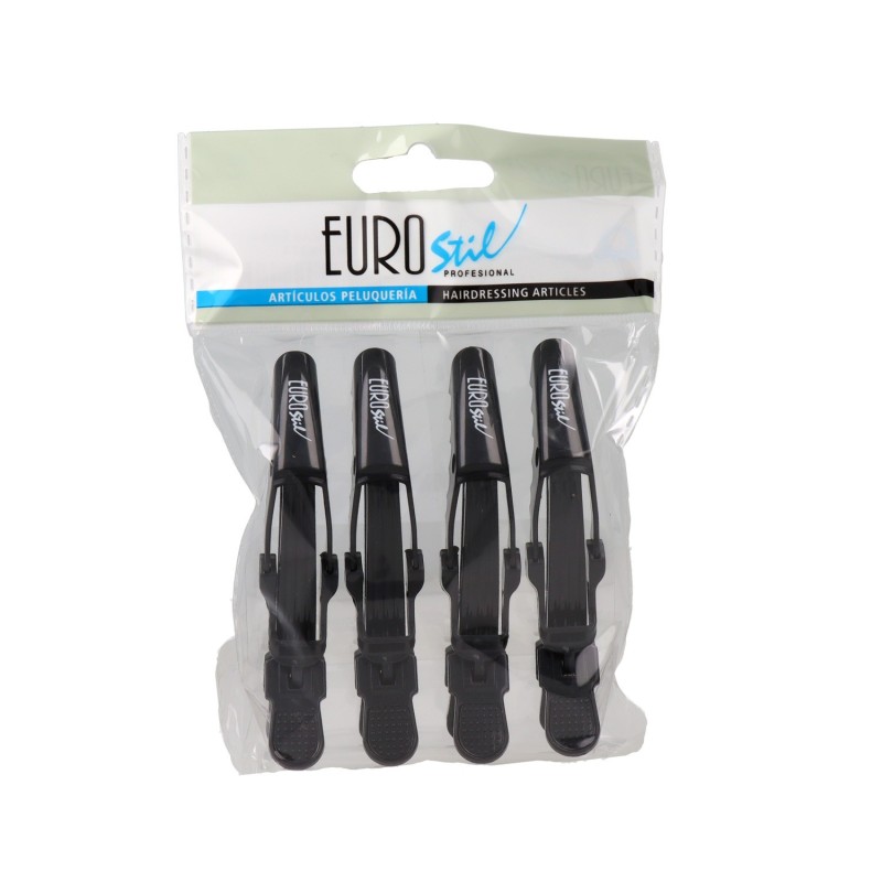 Eurostil 4 Pinzas Dragon Pequeñas Negras 9 Cm