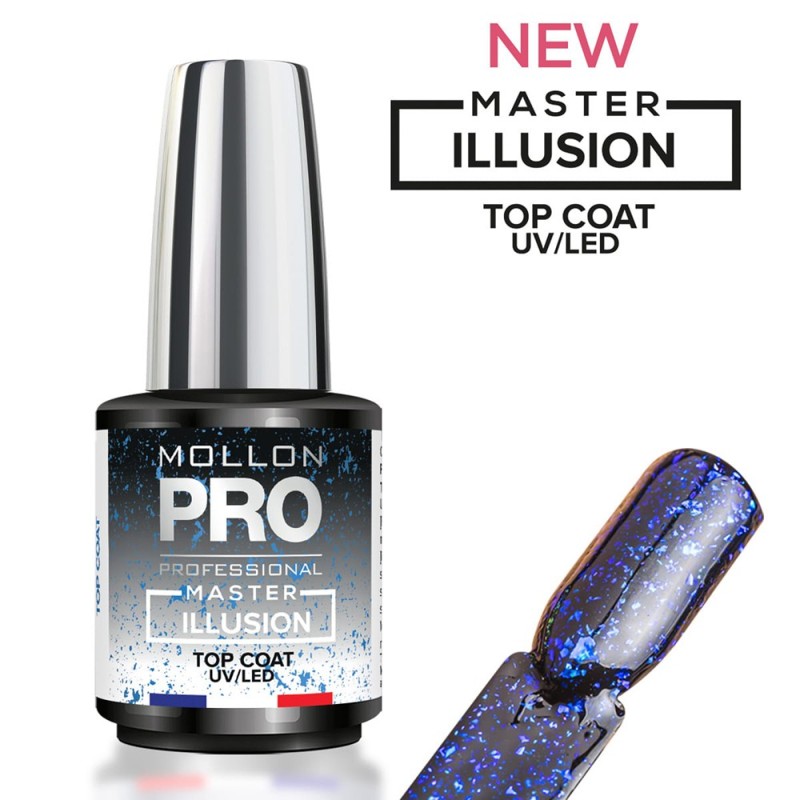 Mollon Pro Master Illusion Top Coat Blue 12ml