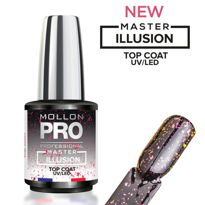 Mollon Pro Master Illusion Top Coat Pink 12ml