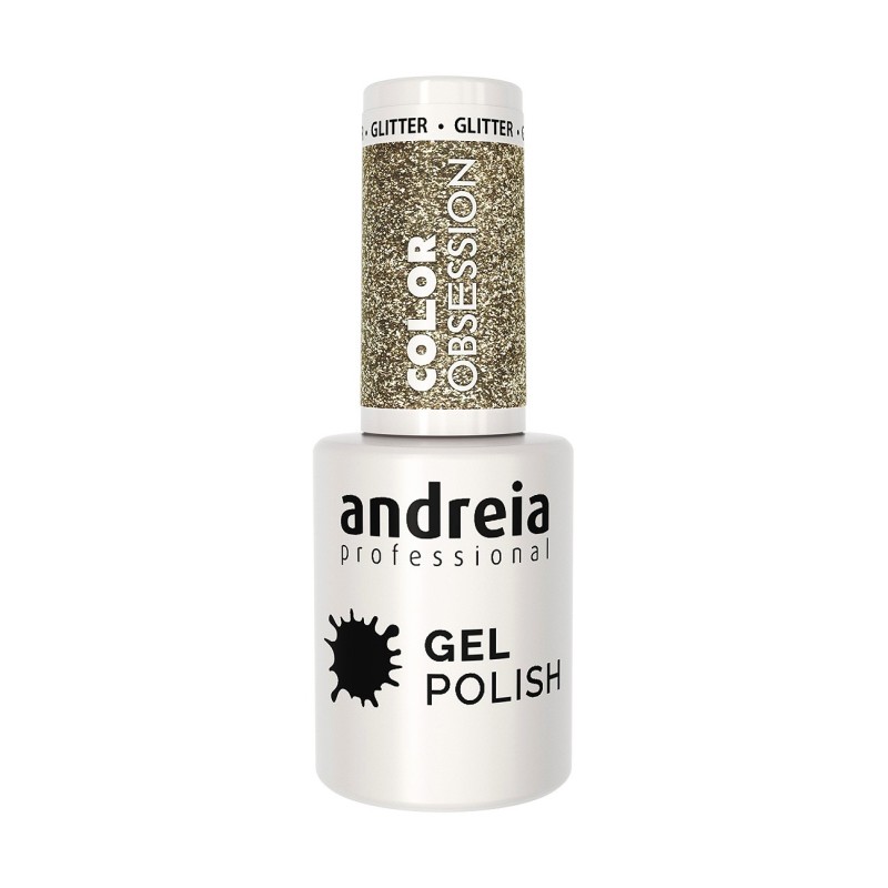 Andreia Gel Polish Ob1 Glitter Dorado 10.5 ml