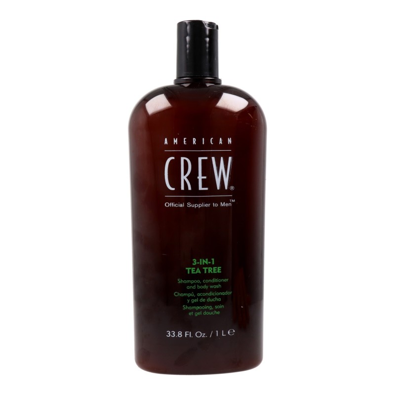 American Crew 3 In 1 Tea Tree Champú Acondicionador And Body Wash 1000 ml