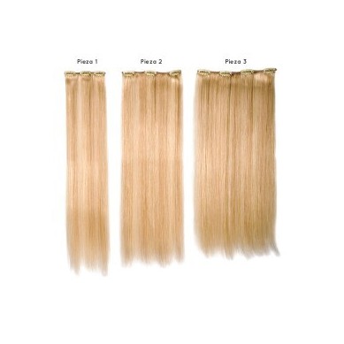 Extensiones cabello 100% natural remy con clip 8-26 (3 pcs)