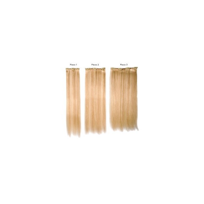 SANGRÁ Extensiones cabello 100% natural remy con clip Nº 8-26 (3 pcs)