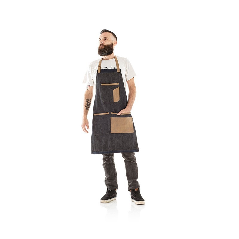Xanitalia Pro Delantal Denim + Polipiel Barbero