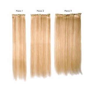 SANGRÁ Extensiones cabello 100% natural remy con clip Nº 140 (3 pcs)
