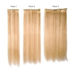 SANGRÁ Extensiones cabello 100% natural remy con clip Nº 140 (3 pcs)