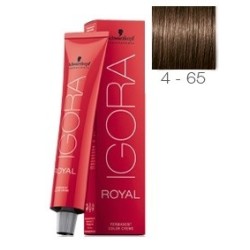 SCHWARZKOPF TINTE IGORA ROYAL 4-65 CASTAÑO MEDIO MARRÓN DORADO + OXIGENADA