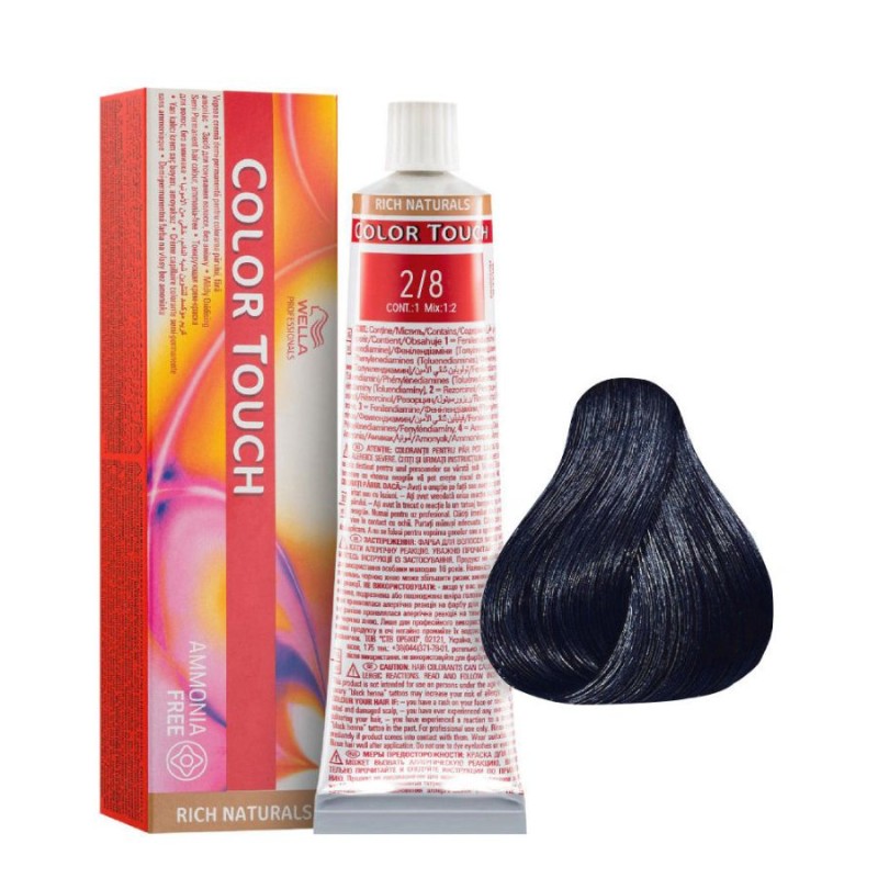 Wella COLOR TOUCH RICH NATURAL ammonia free 2/8 negro azulado 60 ml