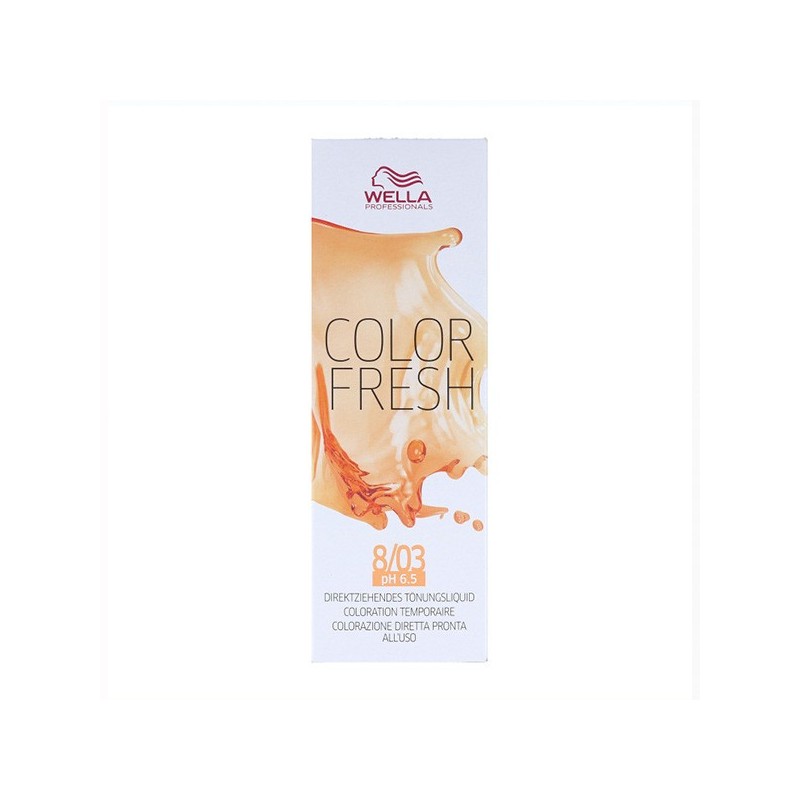 Wella Tinte Color Fresh 8/03 Rubio Claro Natural Dorado 75 ml