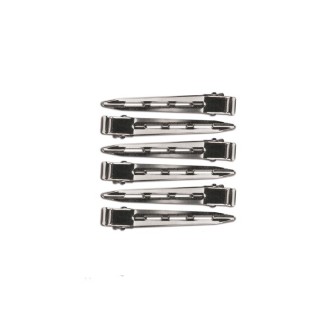 EUROSTIL Pinzas acero medianas (6 pcs)