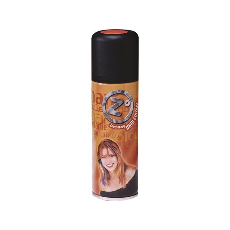Spray temporal de color naranja para cabello