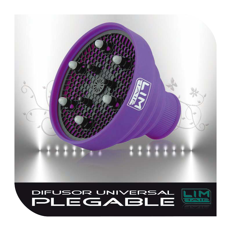 LIM HAIR Difusor universal plegable original morado