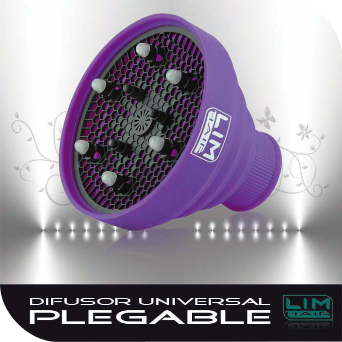 LIM HAIR Difusor universal plegable original morado