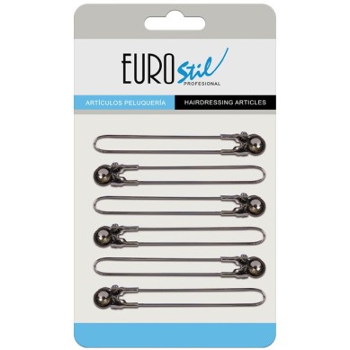 EUROSTIL Pinza separadora metal cromada (6 u)