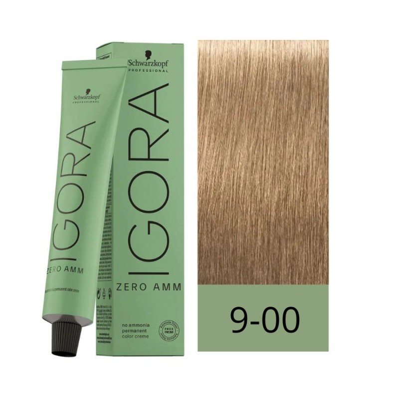 Schwarzkopf Zero Amm Tinte Sin Amoniaco 9-00 Rubio Muy Claro Natural Intenso 60 ml