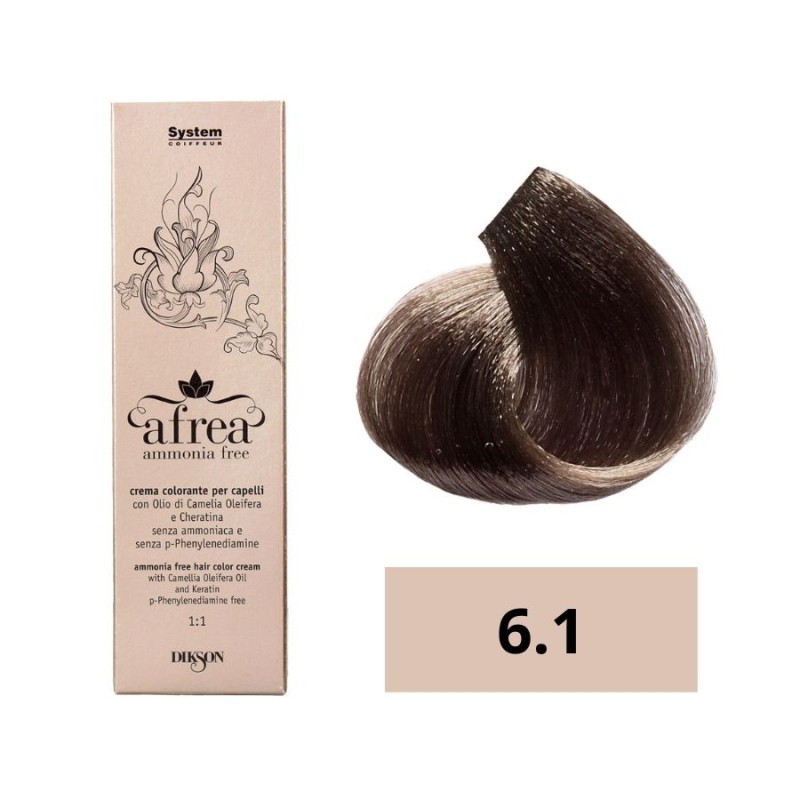 Dikson Tinte Afrea Sin Amoniaco 6.1 Rubio Oscuro Ceniza 120 Ml