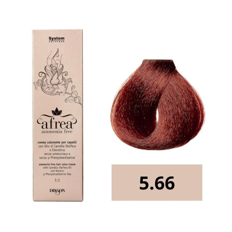 Dikson Tinte Afrea Sin Amoniaco 5.66 Rojo Caoba 120 Ml