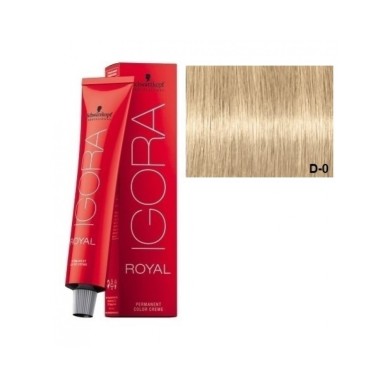 SCHWARZKOPF TINTE IGORA ROYAL D-0 NATURAL, TONO DE MEZCLA + OXIGENADA