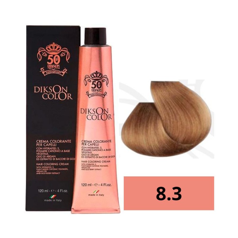Dikson Tinte Color Anniversary 8.3 Rubio Claro Dorado 120 Ml