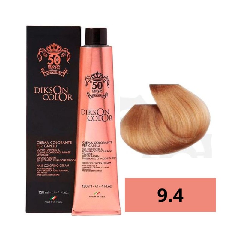 Dikson Tinte Color Anniversary 9.4 Rubio Muy Claro Cobrizo 120 Ml