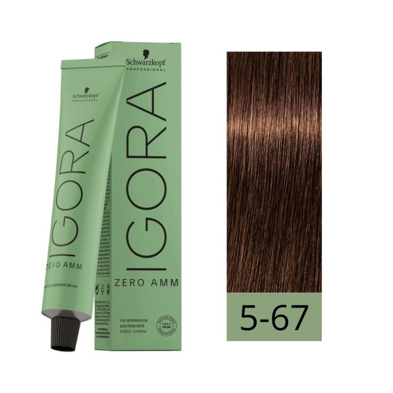 Schwarzkopf Zero Amm Tinte Sin Amoniaco 5-67 Castaño Claro Marrón Cobrizo 60 ml