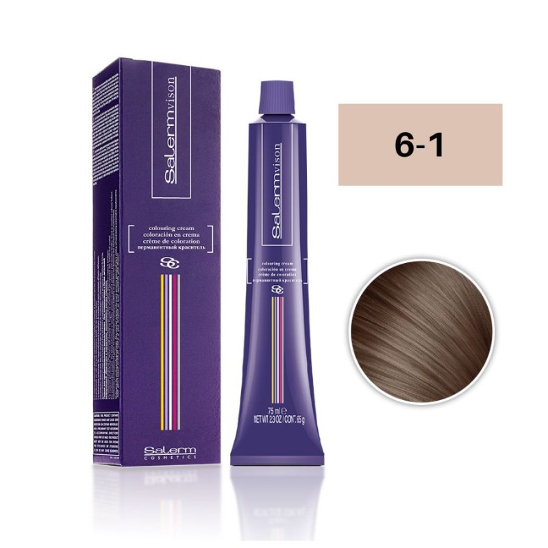 Salerm Tinte Salermvison 6-1 Rubio Oscuro Ceniza 75ml