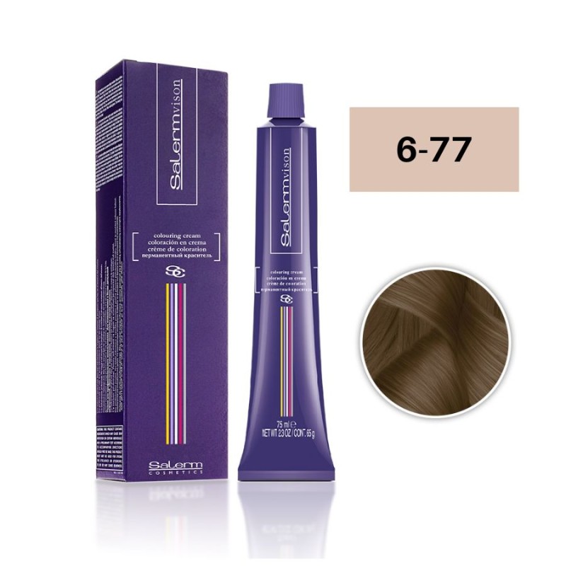 Salerm Tinte Salermvison 6-77 Rubio Oscuro Marrón Intenso 75 ml