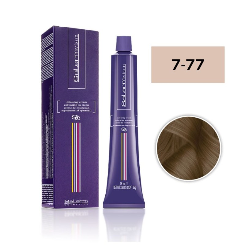 Salerm Tinte Salermvison 7-77 Rubio Medio Marrón Intenso 75 ml