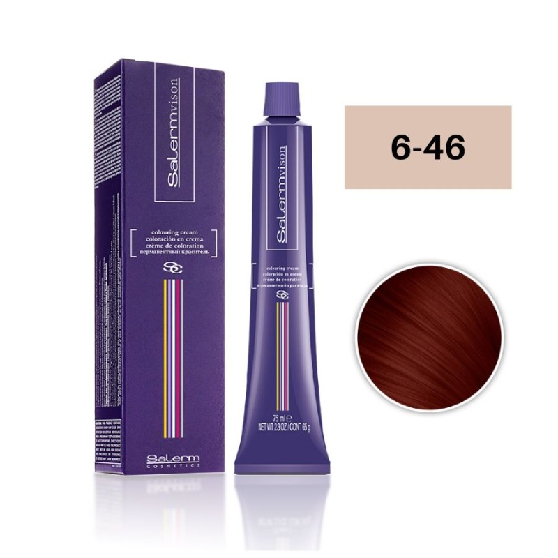 Salerm Tinte Salermvison 6-46 Rubio Oscuro Cobrizo Rojizo 75 ml