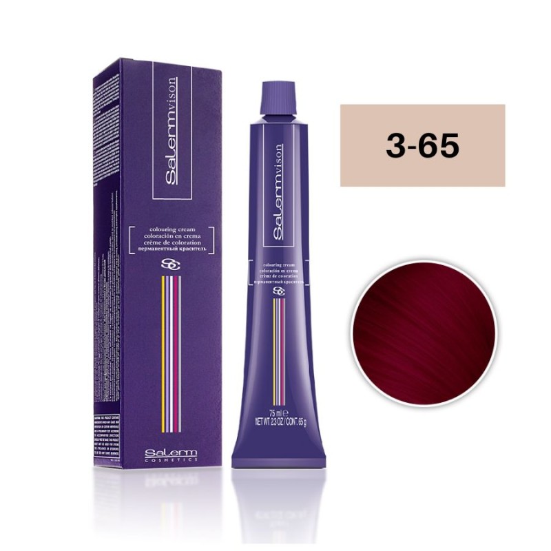Salerm Tinte Salermvison 3-65 Castaño Oscuro Rojizo Caoba 75 ml