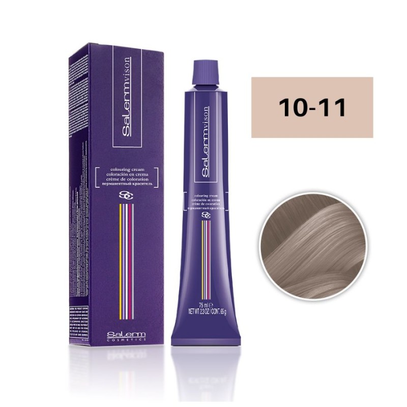 Salerm Tinte Salermvison 10-11 Rubio Platino Ceniza Intenso 75 ml