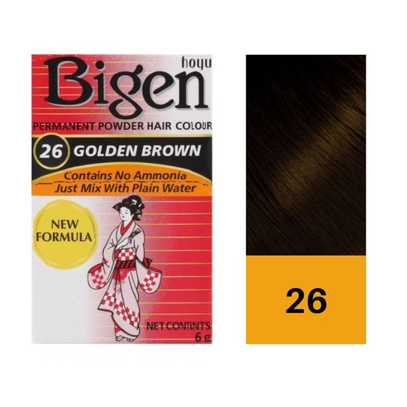 Bigen Tinte en Polvo 26 Castaño Dorado 6 Gr