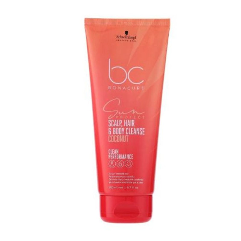 Schwarzkopf bc Clean Sun Protect Champú 3 en 1 cabello, cuerpo y cuero cabelludo 200 ml