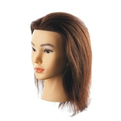 FAMA FABRE Cabeza maniqui academic 30 cm pelo natural 100% con soporte