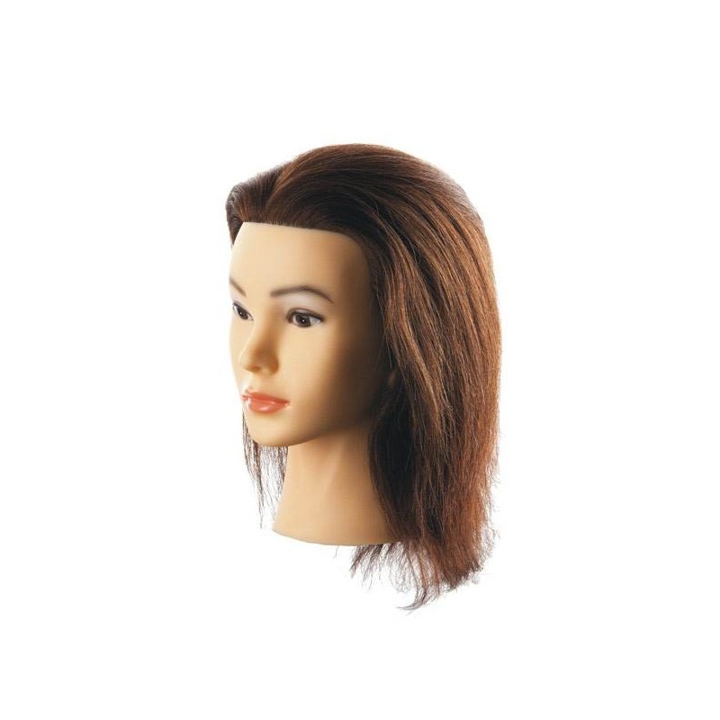 FAMA FABRE Cabeza maniqui academic 30 cm pelo natural 100% con soporte